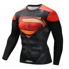 Super Hero Marvel T-shirt Long Sleeve Compression Sport 3D Men Fitness Cycling