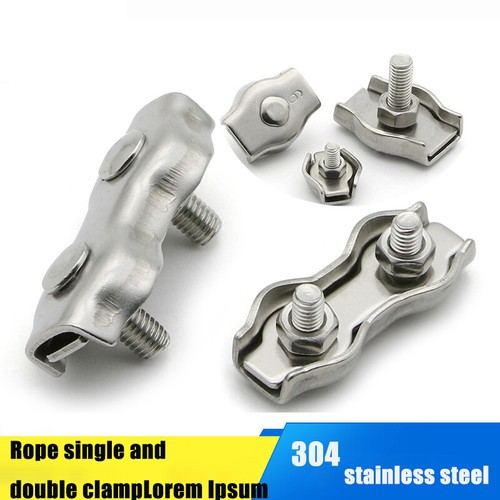 304 Stainless Steel Wire Rope Clamping collets Carabiner Single Hole ...