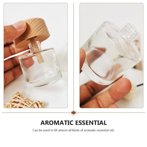 1PC Diffuser Bottles with Wooden Cap Perfume Volatile Empty Bottle Home Decor - Picture 7 of 10
