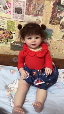 28Inch Handmade Real Looking Reborn Baby Doll Painted Bonnie Newborn Girl Dolls
