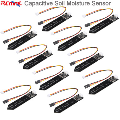 10pcs Capacitive Analog Soil Moisture Sensor Module 3.3-5.5V Corrosion Resistant