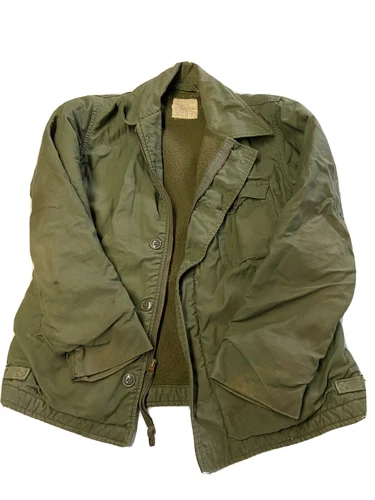 Mens MILITARY Vintage Vietnam Era Permeable Cold Weather Jacket Sz M *Flawed*