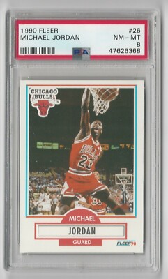 マイケルジョーダン 1990-91 Fleer - Michael Jordan #26 Black Line Above Biographical