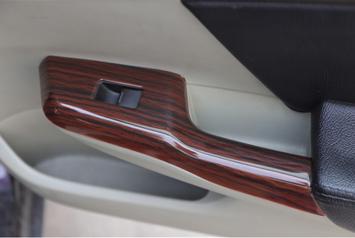 For Honda Civic 9th 2012-2015 Peach Wood Grain Window Lock Lift Panel Trim Frame - Picture 7 of 8
