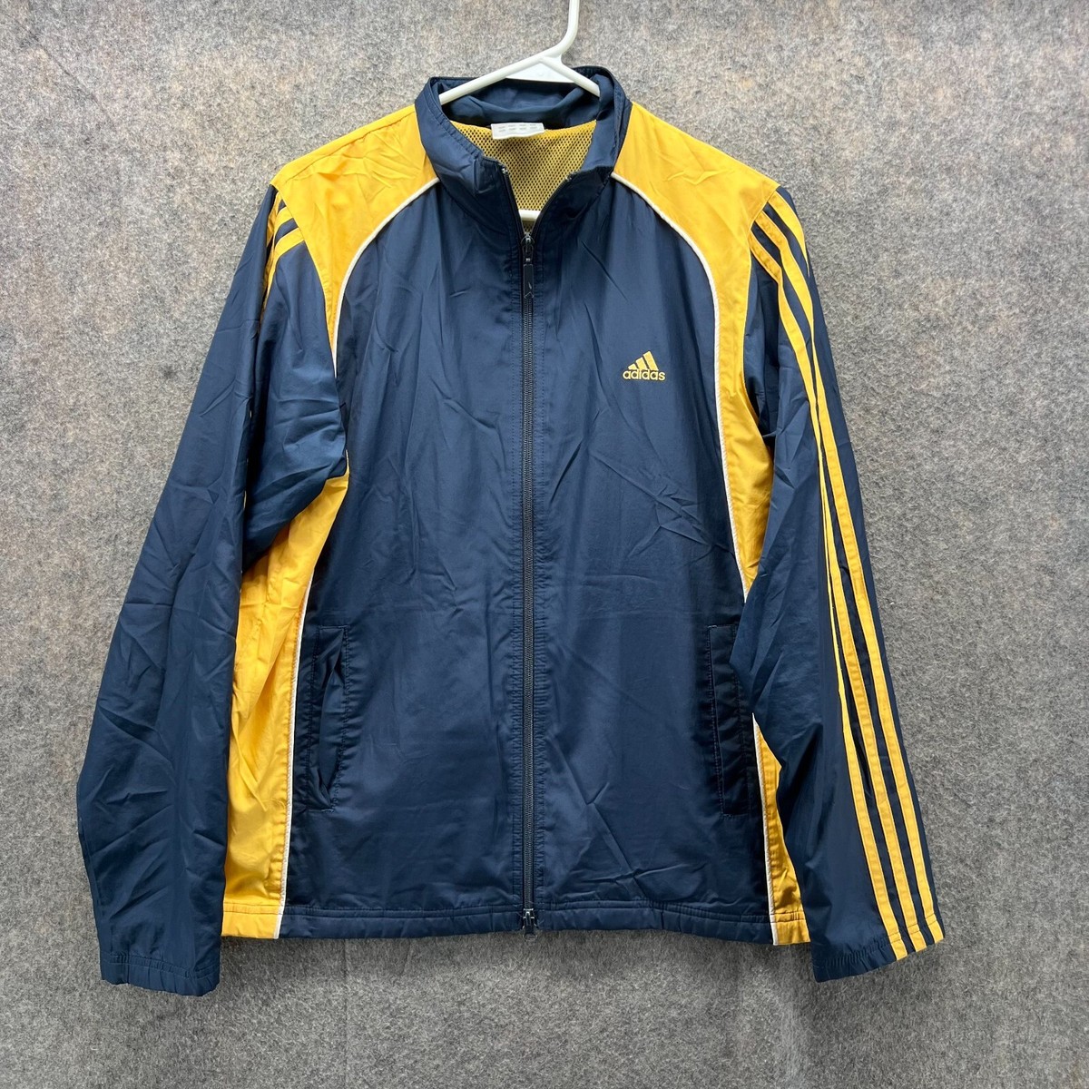 Adidas Jacket Men Large Adult Blue Full Zip Track Firebird Tiro 