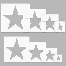 8 PCS Large Star Stencil for Painting,Star Stencils Different Sizes Reusable ...
