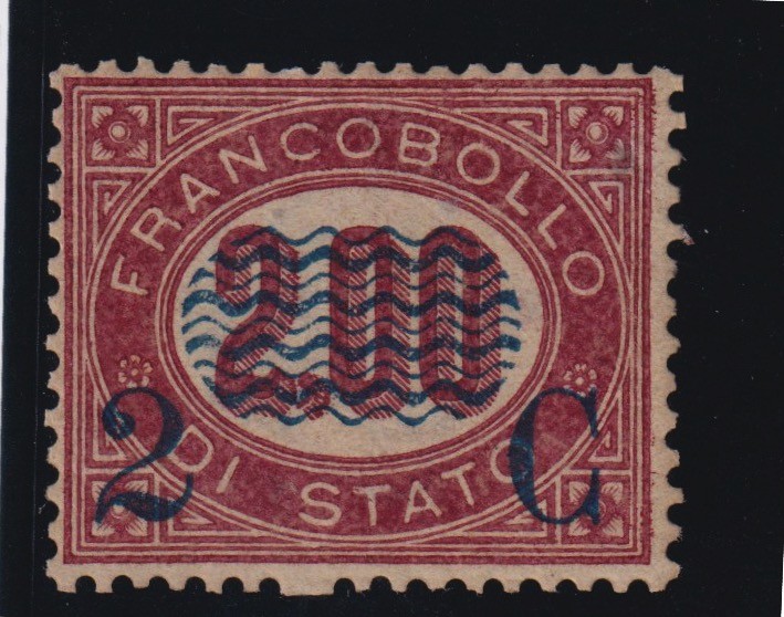 KINGDOM OF ITALY 1878 ONDULINE M.N.H. CERT. CILIO