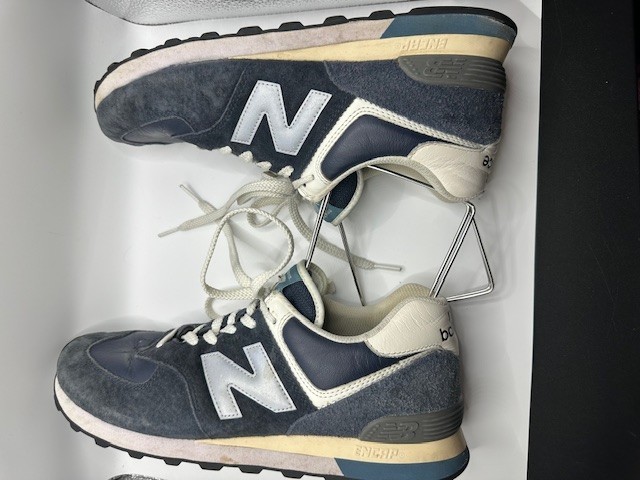 New Balance 574Mens Navy Sea Salt Lace Up Lifestyle Sneakers Shoes / Men 10.5 thumbnail 8
