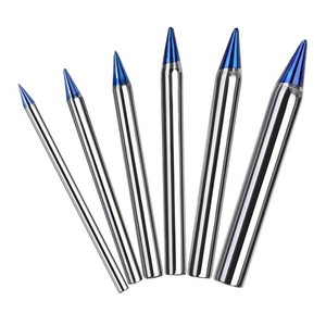 Precision External Heat Soudering Iron Tip Blue Pointed Welding Tips 30W 150W