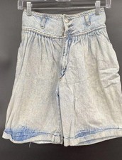 Vintage 80s Jordache Pleated High Waist Denim Shorts Made in USA Women s