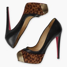Vintage CHRISTIAN LOUBOUTIN Maggie Leopard Po...