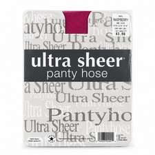 Ultra Sheer Panty Hose Raspberry Pink Color One Size Fits All Stocking VTG USA