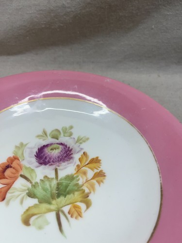 Vintage cake stand Dish pink with flowers - Picture 6 of 6