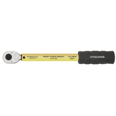 めん　0425 STEELMAN 3/8-Inch Drive Pre-Set 31 ft-lb Yellow Drain Plug