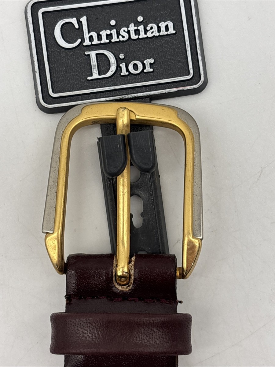 専用ページ❸ vintage Christian Dior Leather belt 218585 Brown/burgundy Size 34