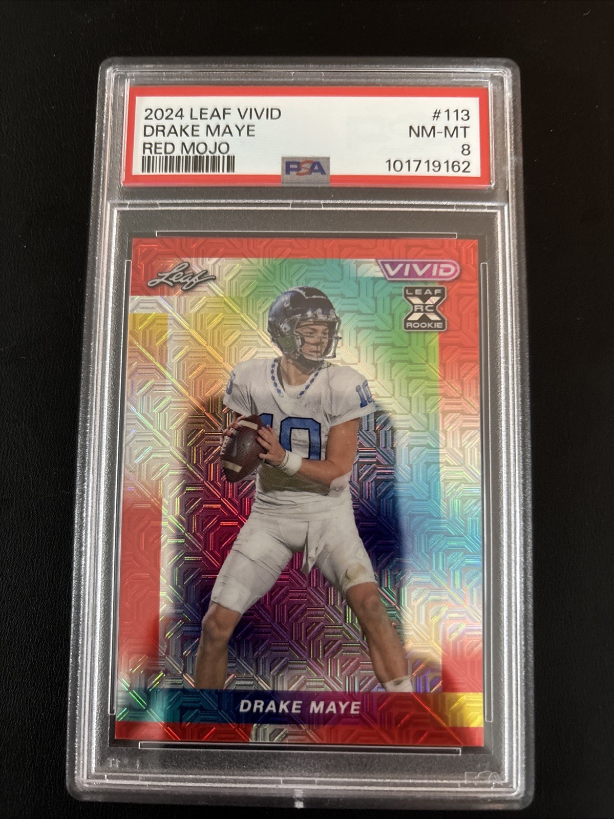 Drake Maye Leaf Vivid #113 Red Mojo