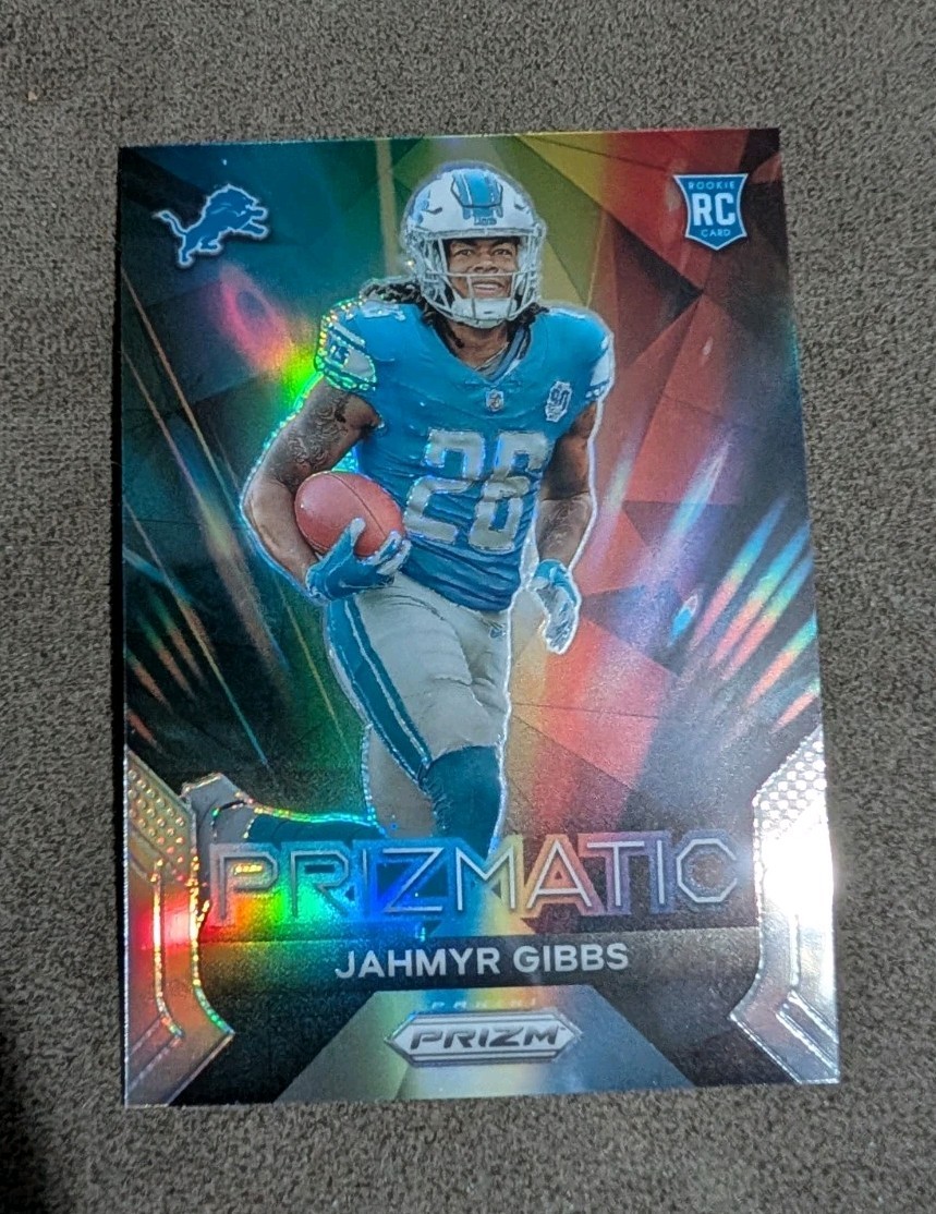 2023 Panini Prizm - Prizmatic Silver Prizm #20 Jahmyr Gibbs (RC) Detroit Lions 
