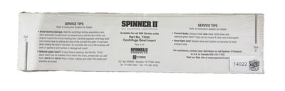 Spinner ll Centrifuge Paper Bowl Insert P/N: 73165 QTY:50