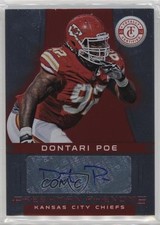 2012 Totally Certified Platinum Red 8/290 Dontari Poe #126 Auto 4f5