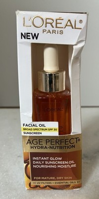 Loreal L'Oreal Age Perfect Hydra Nutrition Instant Glow Facial Oil Mature Dry.
