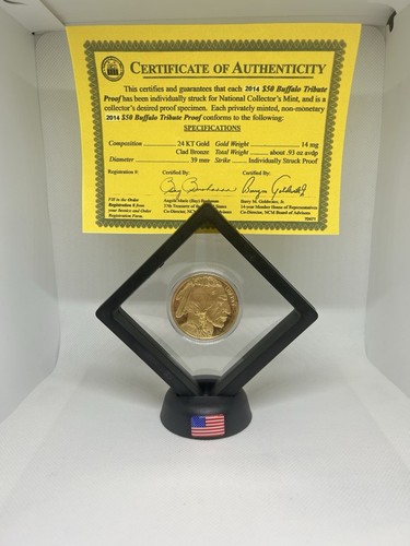 2014 Buffalo $50 Gold Pl. National Collectors Mint. COA ๐บ๐ธโจ๐ฏ - Picture 5 of 5