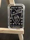 1983 1 Oz Silver Bar National Mint Be My Valentine