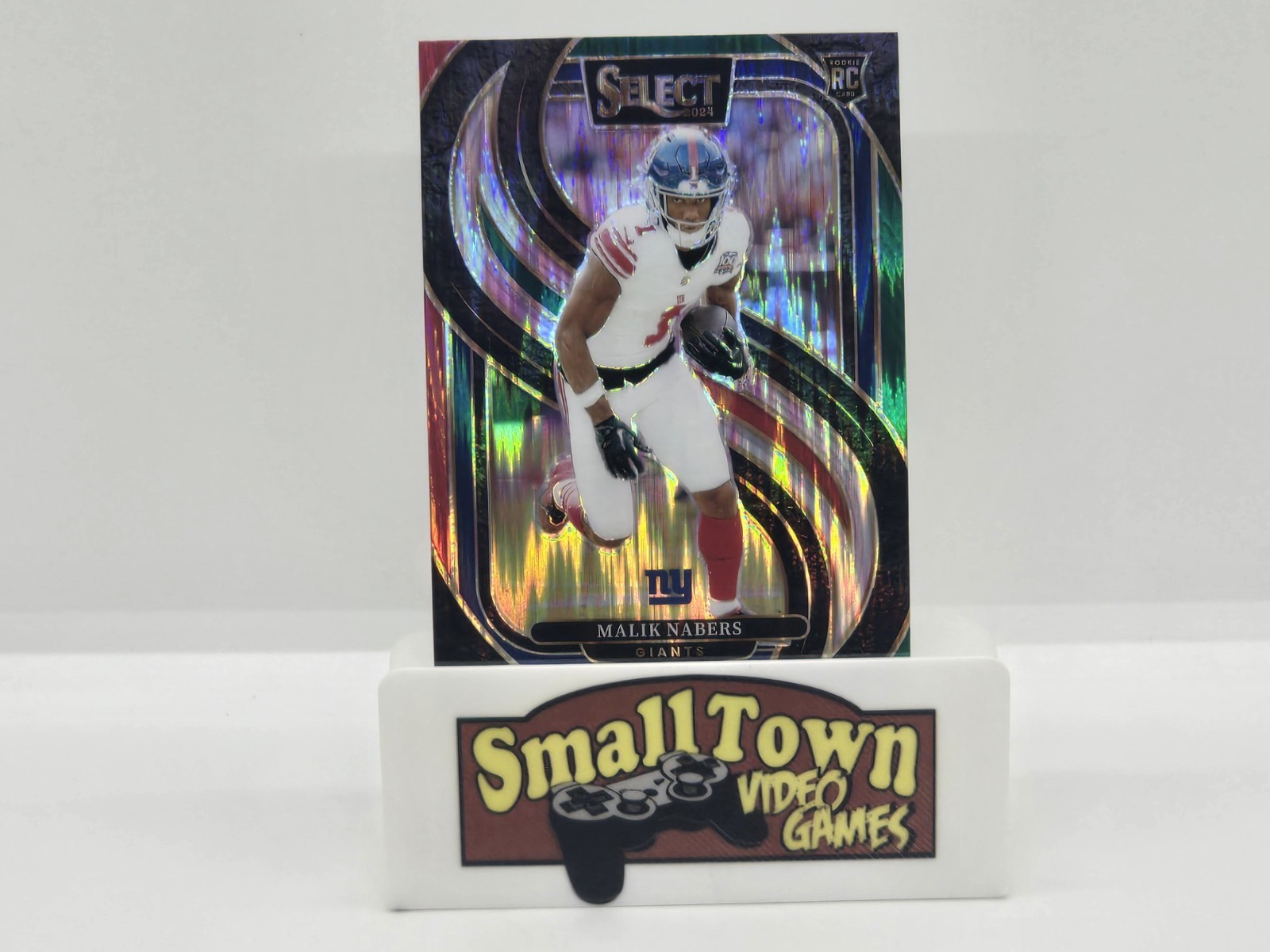 2024 Select Football Hobby Green Red Shock Prizm Malik Nabers Premier Giants RC