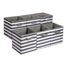 Basics Collapsible Fabric Storage Bins with Handles, Cube Organizer for Home