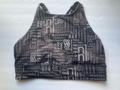 Lululemon Energy High-Neck Longline Bra *Medium Support, B D Cups Size 12 Logo
