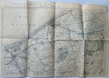 1. Weltkrieg, Karte Ostende, Frontabschnitte des Artillerie-Messtrupps 20