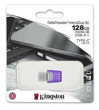 Kingston Technology DataTraveler MicroDuo 3C 128 GB USB-C and USB-A Flash Drive