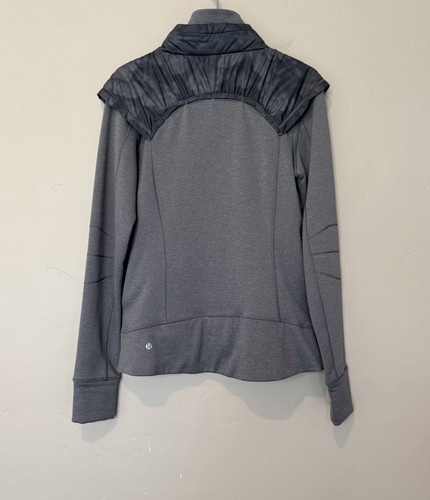 Chaqueta Lululemon para mujer 10 gris negra en fundente cremallera completa con capucha atlética correr - Imagen 2 de 20