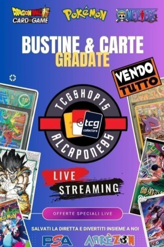 Carte Gradate a 1 € + bustine pokemon | Rip&Ship aperto in Live