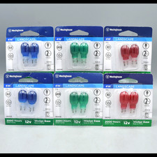 Landscape Light Bulbs 2pk Color Lot Low Voltage 7 Watt T5 12 Volt Red Blue Green