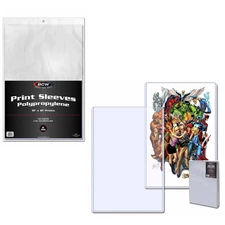 BCW (100) 12x18 Print Sleeves  & Toploaders (10) Bundle | Poster Art Archival