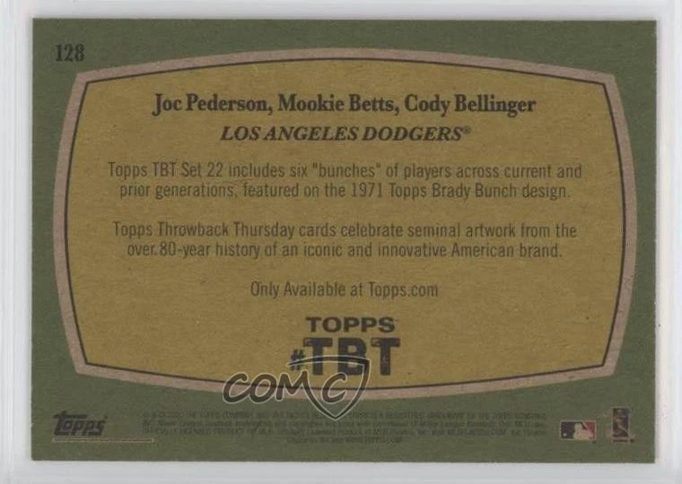 2020 Throwback Thursday #TBT Online Exclusive /620 Joc Pederson Mookie Betts - Image 2 of 2