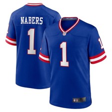 Men's 1 Malik Nabers 2nd Alternate Game Jersey S-3XL HOT