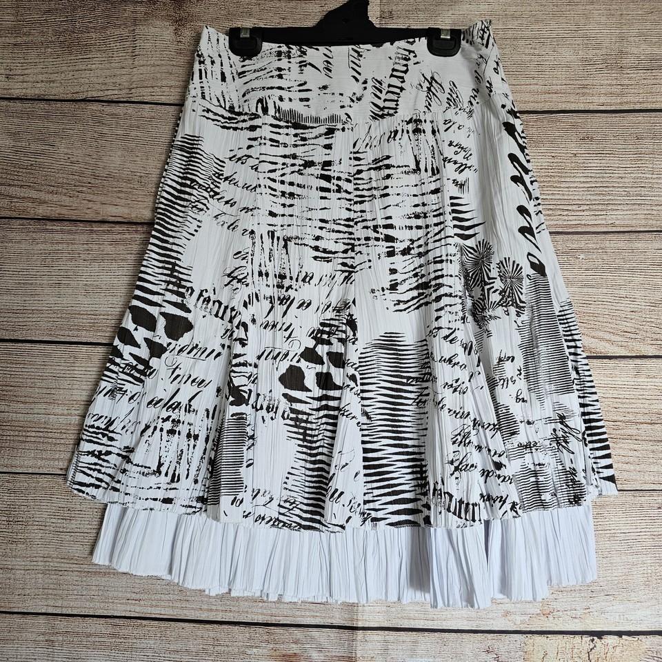 Tandem Paris Skirt ~ Size 44 Women's ~ Side Zip Lined Layered A-Line Midi Length