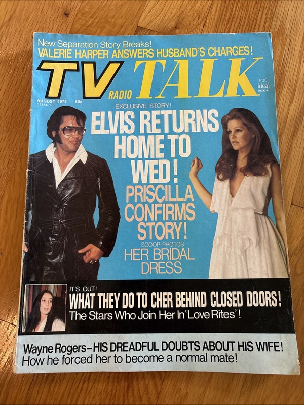 1975 AUGUST TV RADIO TALK MAGAZINE - ELVIS PRESLEY RETURNS HOME TO WED