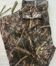 Vintage 90s Mossy Oak Camo Cargo Pants Mens 34x33 USA Made Hunting FADED