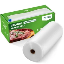 Syntus 11 x 150 Food Vacuum Seal Roll Keeper with Cutter Dispenser, Commercia...