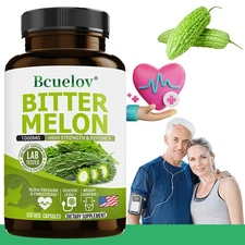 Natural Bitter Melon Extract Capsules - Healthy Blood Sugar Levels - 1000mg