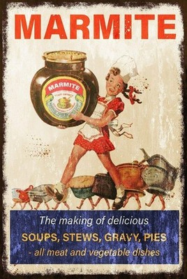 Marmite - Delicious - Tin Metal Signs, Coffee Shop Decor Retro Vintage  Poste