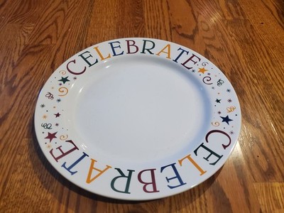 Pampered Chef   Celebrate  Plate Dish Birthday Party Special Day Occasion EUC