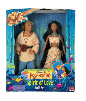 Vintage Disney Pocahontas Spirit Of Love Gift Set Mattel 14051 John Smith Dolls