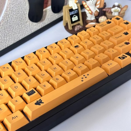 Cartoon Keycap Set 126Pcs Little Black Kitten Keycaps for Mechanical Keyboards - Picture 3 of 8