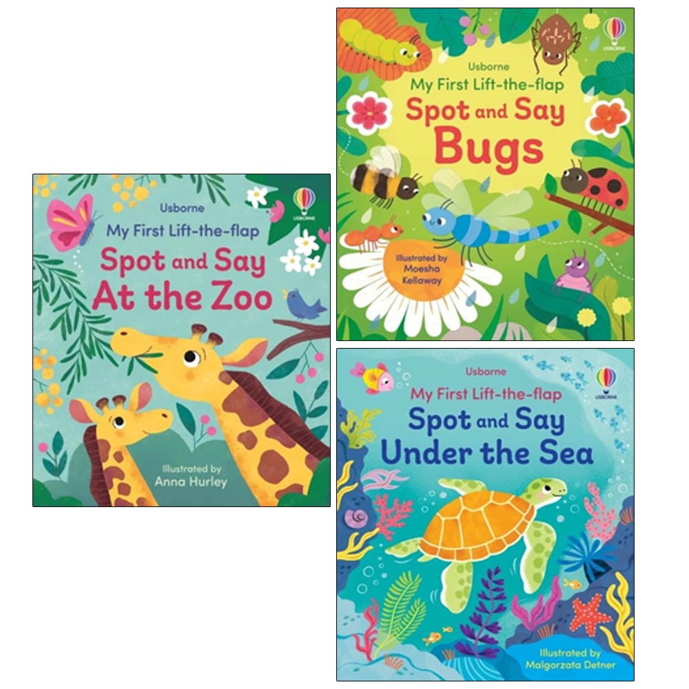 Usborne My First Lift-the-flap Collection 3 Books Set by Alice Beecham Sea,Zoo