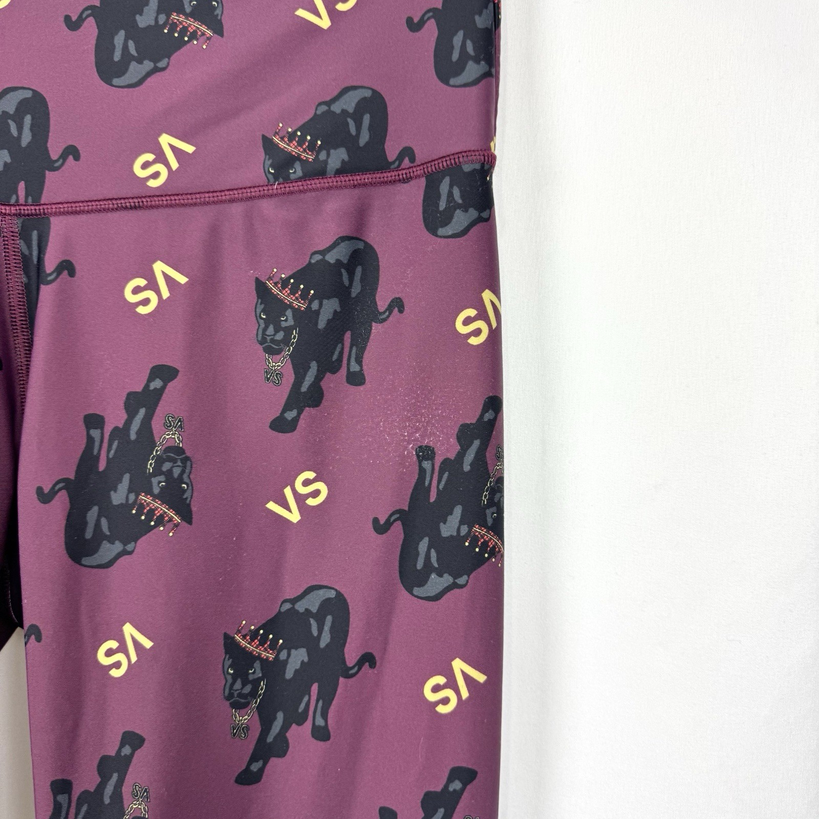 Victorias Secret Womens Black Panther Leggings Purple 7/8 Tight High Rise Sz M thumbnail 4