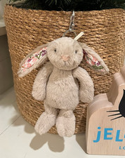 Authentic Jellycat Blossom Bunny Petal Plush Bag Charm New With Tags Collectible