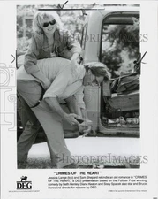 1986 Press Photo Jessica Lange & Sam Shepard in "Crimes of the Heart" Movie